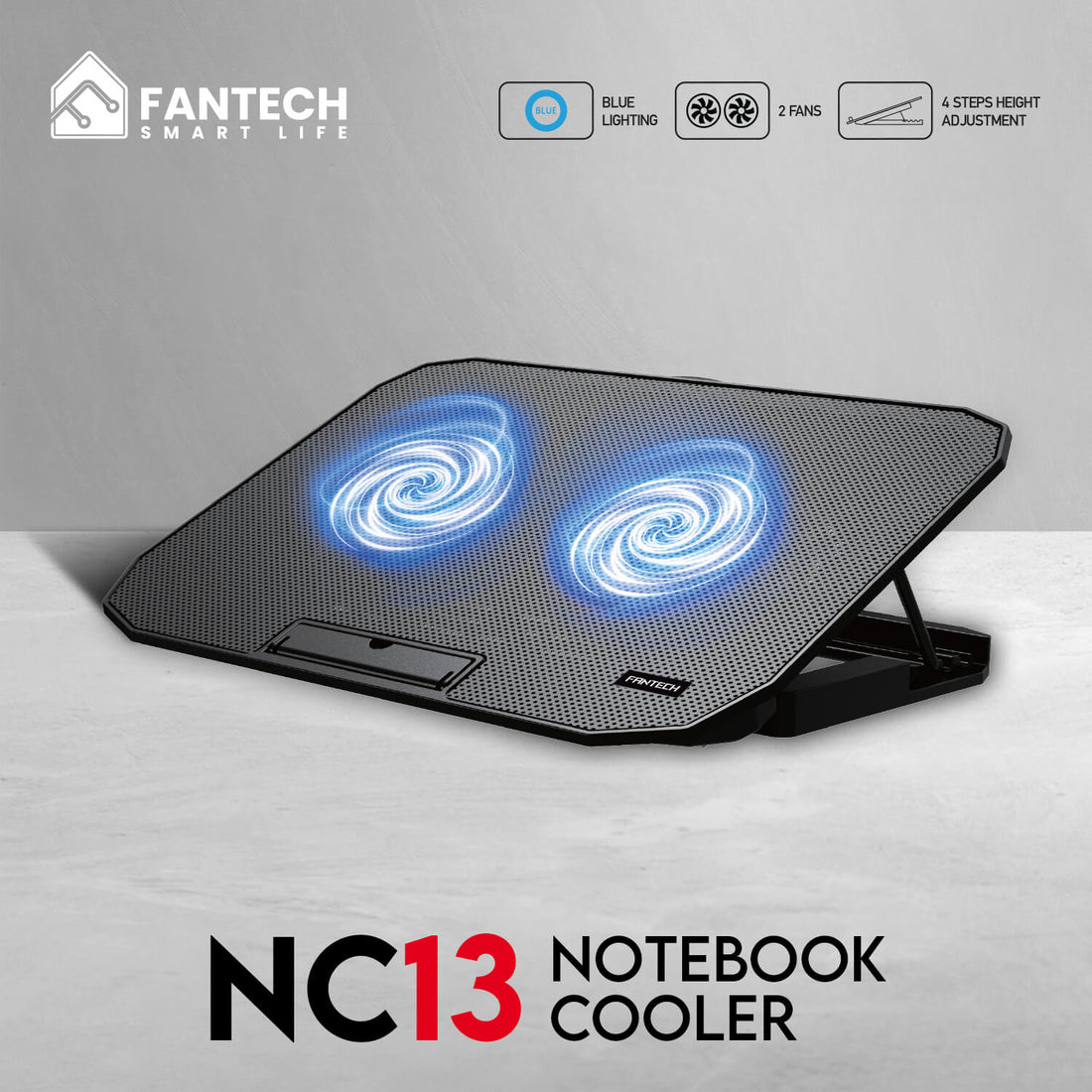 Fantech Notebook Cooler RGB Kipas Pendingin Laptop Cooler 2 Fan / 5 Fan ...