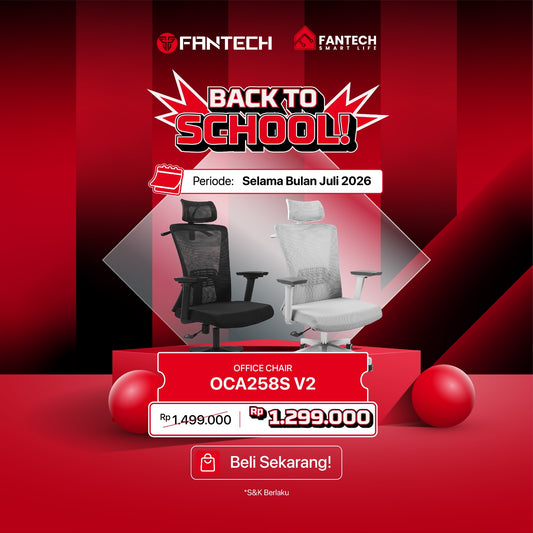 Fantech Kursi Kerja Kantor OCA258SV2 Kursi Kantor Premium ARM REST 3D Lembut