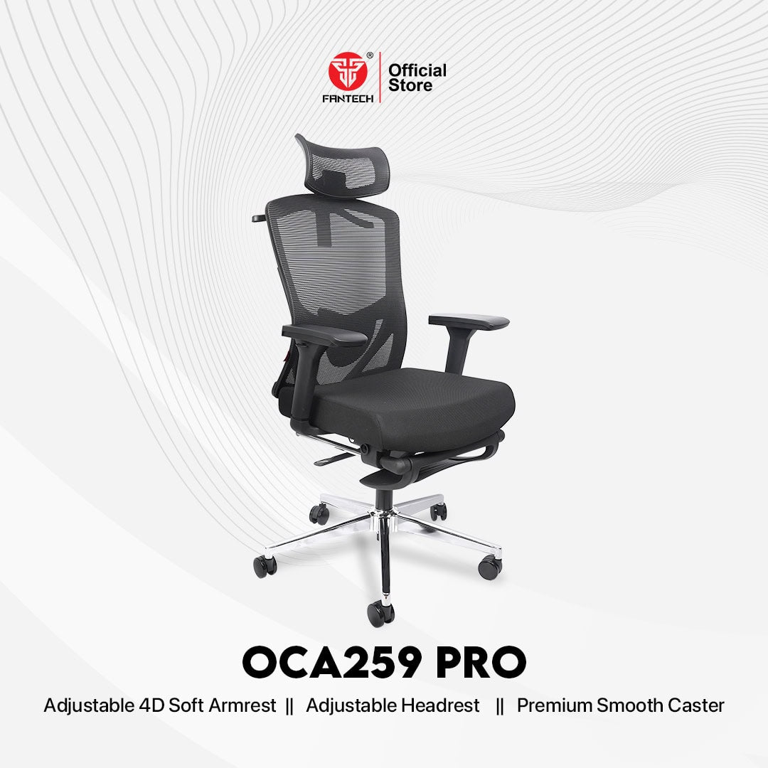 Fantech Kursi Kantor Kerja Jaring Premium Office Chair OCA259, OCA259S, OCA259PRO - Fantech Indonesia
