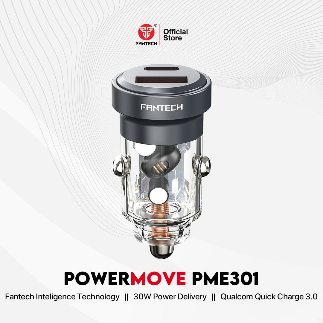 Fantech Smart Life Charger Mobil 2 Port (PD + Quick Charge) - PME301 - Fantech Indonesia