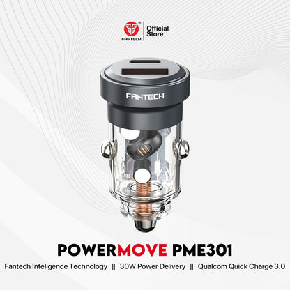 Fantech Smart Life Charger Mobil 2 Port (PD + Quick Charge) - PME301 - Fantech Indonesia