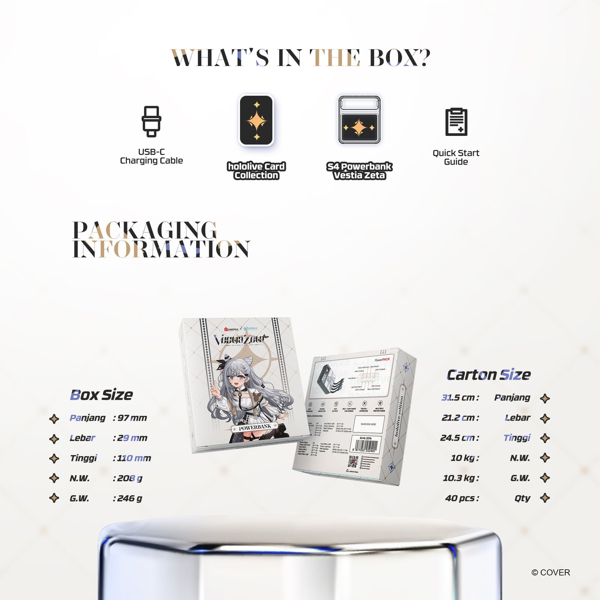 Fantech x Vestia Zeta Hololive Exclusive Limited Edition PowerBank