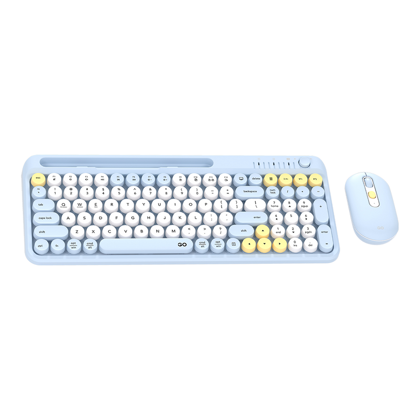 FANTECH KEYBOARD MOUSE DUAL MODE GO MOCHI101 WK899 COMBO ( BLUE )