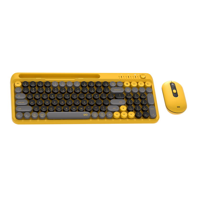 FANTECH KEYBOARD MOUSE DUAL MODE GO MOCHI101 WK899 COMBO YELLOW