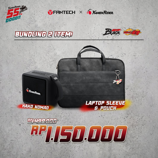 Bundling FANTECH x Kamen Rider – Speaker HAKO NOMAD FBS1 + Laptop Sleeve & Pouch BL151⠋