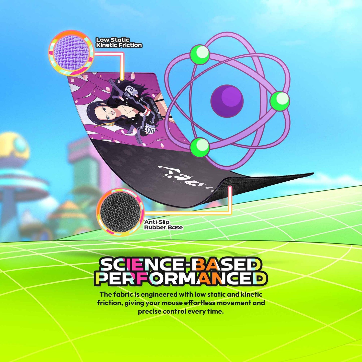 FANTECH x ONEPIECE EXCLUSIVE COLLABORATION EGGHEAD ATO MP905 DESKMAT Limited Edition Robin View