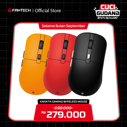 Fantech KANATA WIRELESS Mouse Gaming Wireless RGB Macro WG9 WG9s DPI 12.000