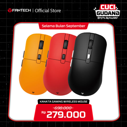 Fantech KANATA WIRELESS Mouse Gaming Nirkabel RGB Makro WG9 WG9s DPI 12.000