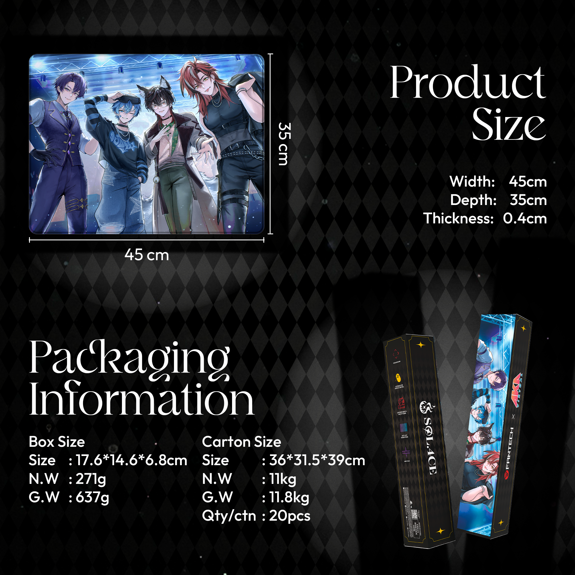 Fantech X SOL4CE AGILE MP453 Gaming Mousepad