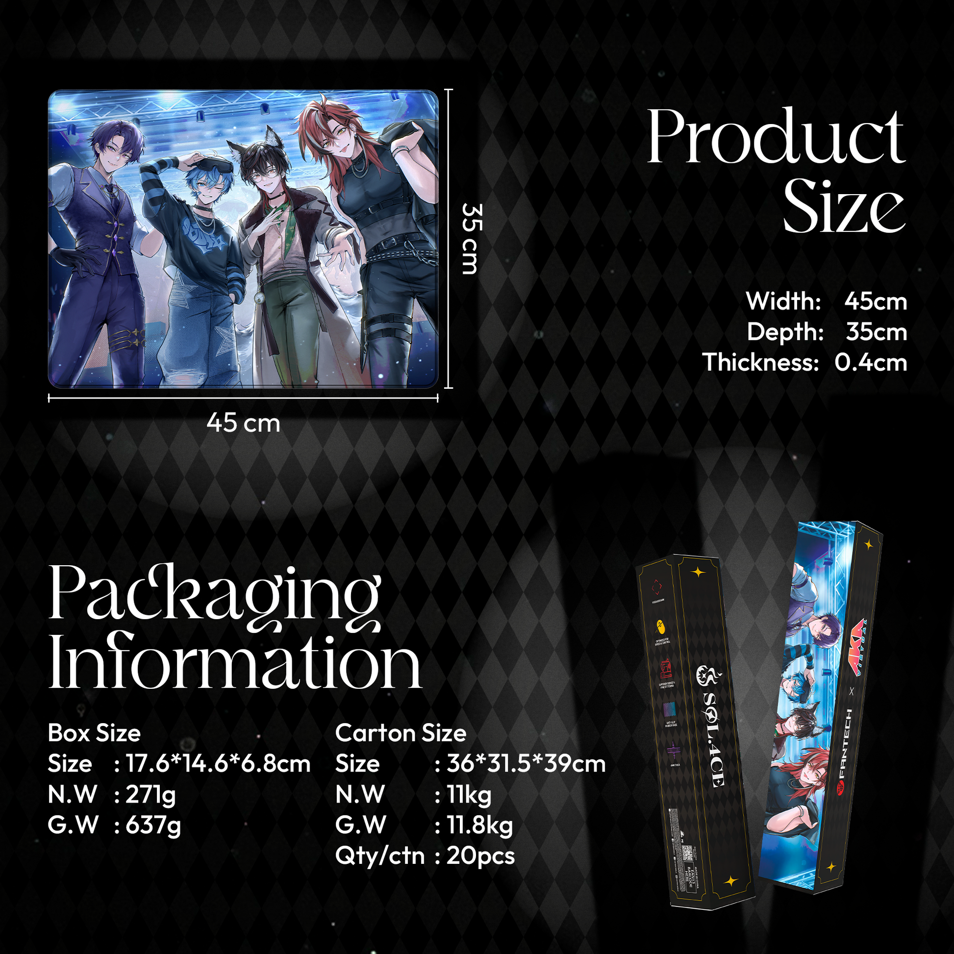 Fantech X SOL4CE AGILE MP453 Gaming Mousepad