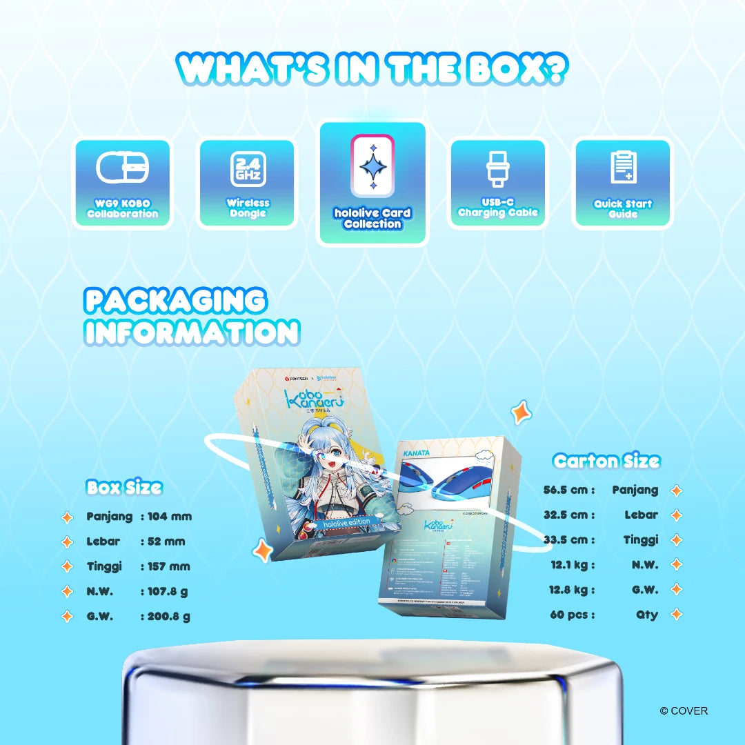 Fantech x Kobo Kanaeru Hololive Exclusive Limited Edition Mouse Gaming Wireless Kanata WG9