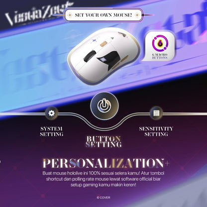 Fantech x Vestia Zeta Hololive Exclusive Limited Edition Mouse Gaming Wireless Kanata WG9