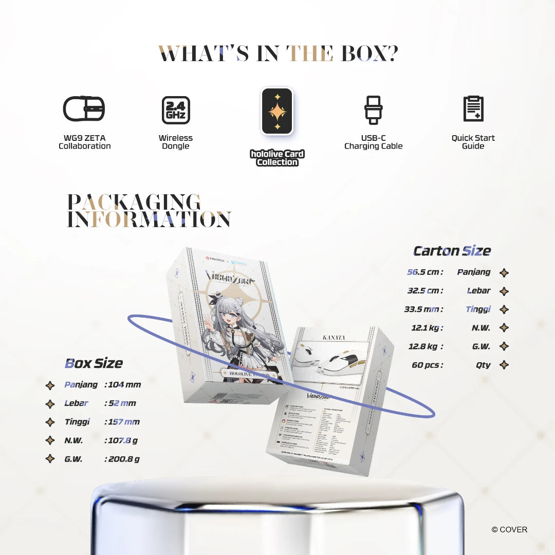 Fantech x Vestia Zeta Hololive Exclusive Limited Edition Mouse Gaming Wireless Kanata WG9