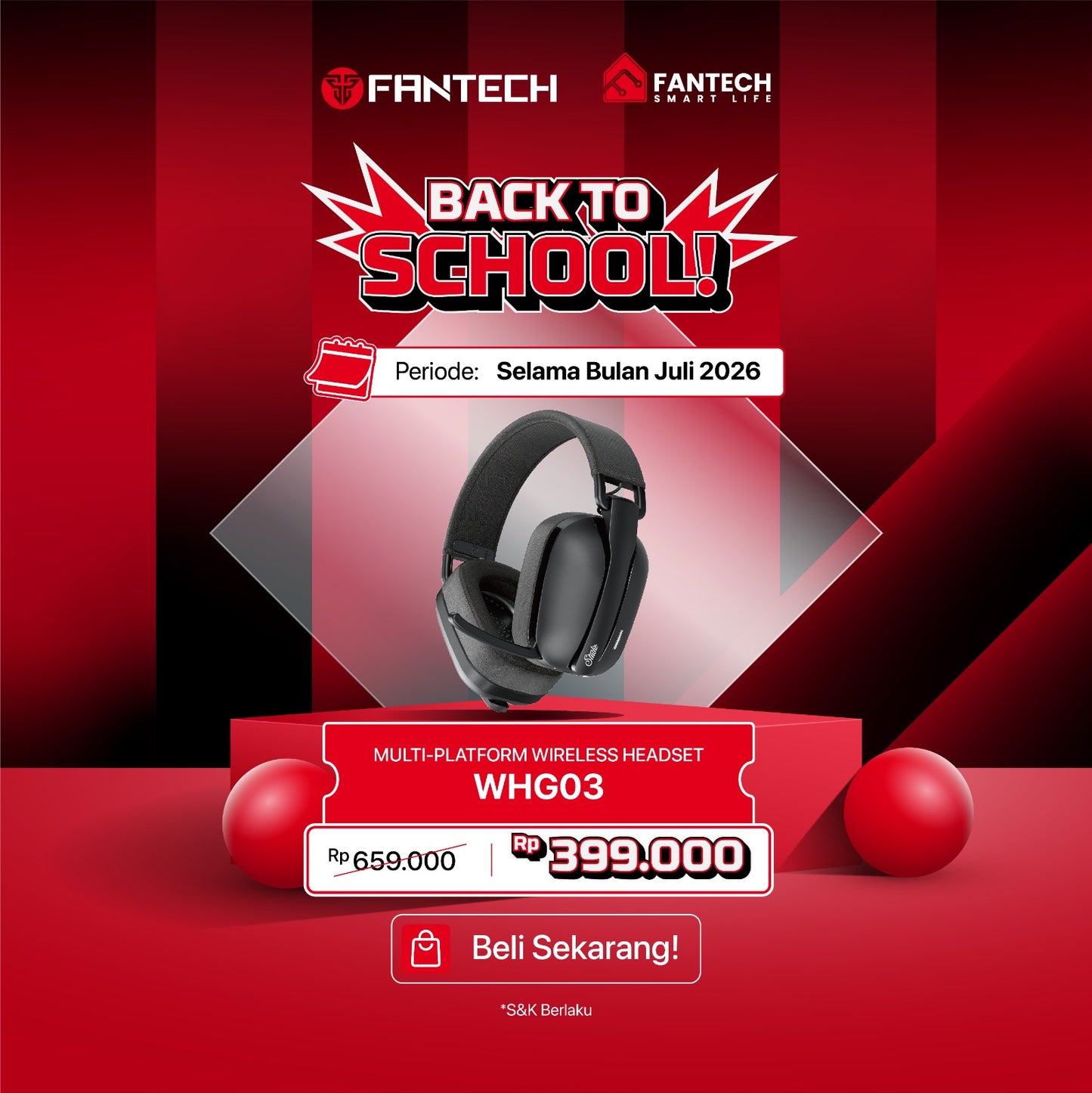 STUDIO WHG03 Headset Wireless Terbaik