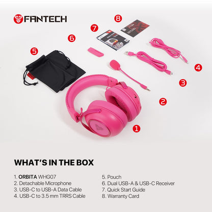 Fantech Orbita WHG07 Wireless Gaming Headset Quad Mode 7.1 Surround