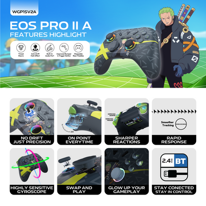 FANTECH x ONEPIECE EXCLUSIVE COLLABORATION GAMEPAD EGGHEAD EOS PRO WGP15V2A Limited Edition Zoro