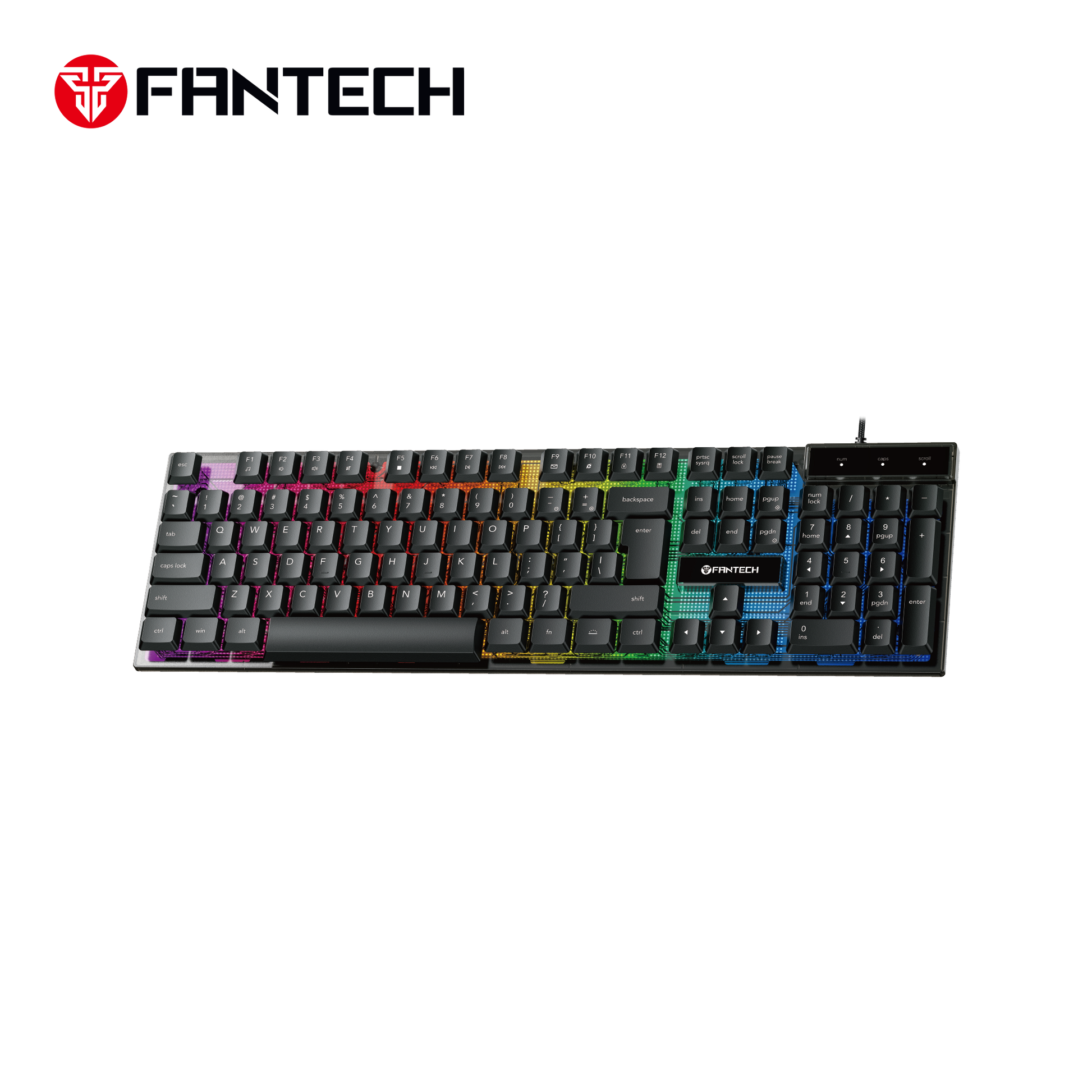 Fantech SHIKARI S K515S Keyboard Gaming Membrane RGB Transparent Cover Full Size