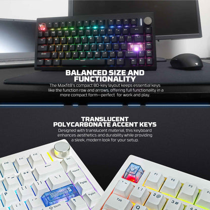 Fantech MK921 MAXFIT8 QMK VIA Compatibility Keyboard Wireless Gaming Mechanical 60%