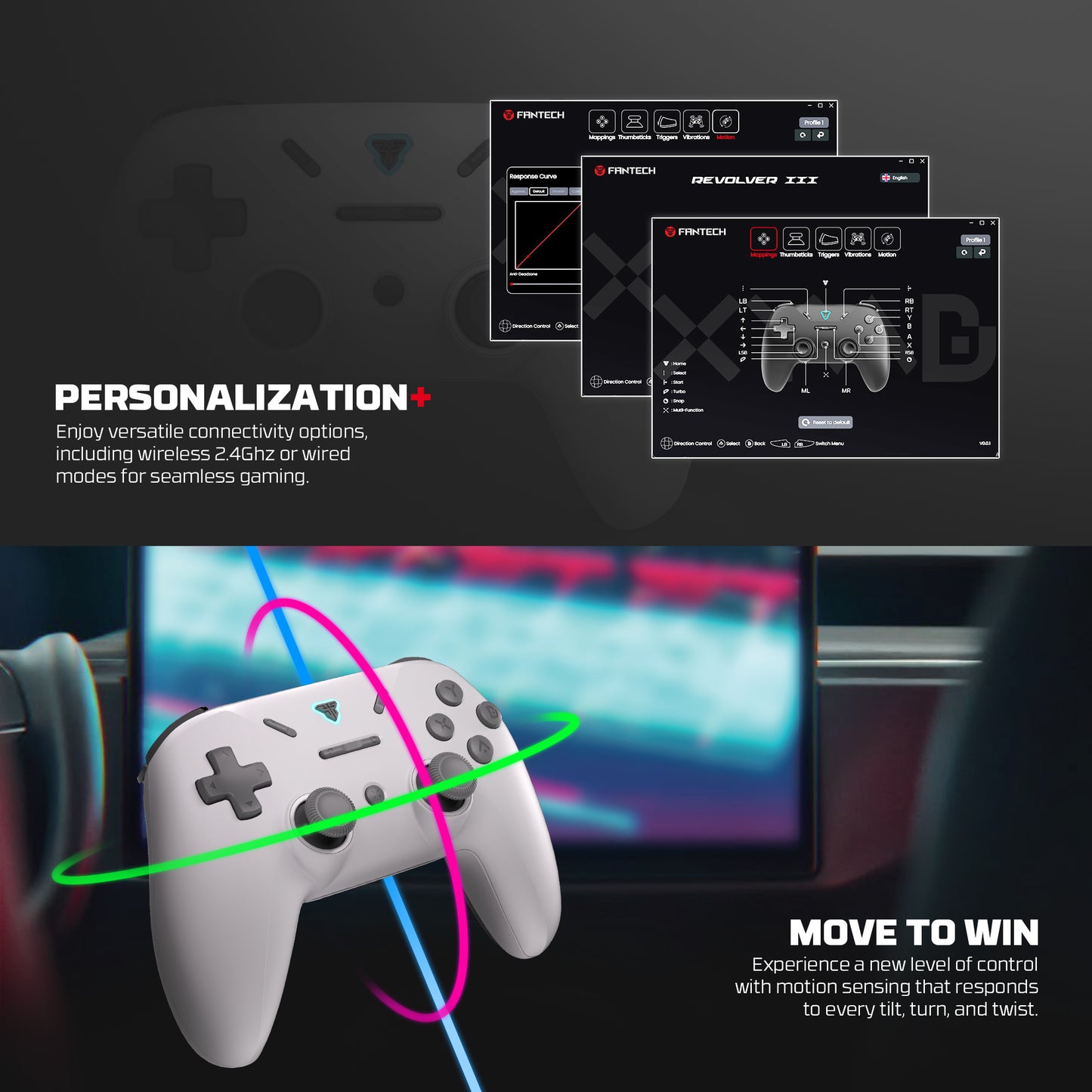 REVOLVER III WGP12S Gamepad HALL EFFECT