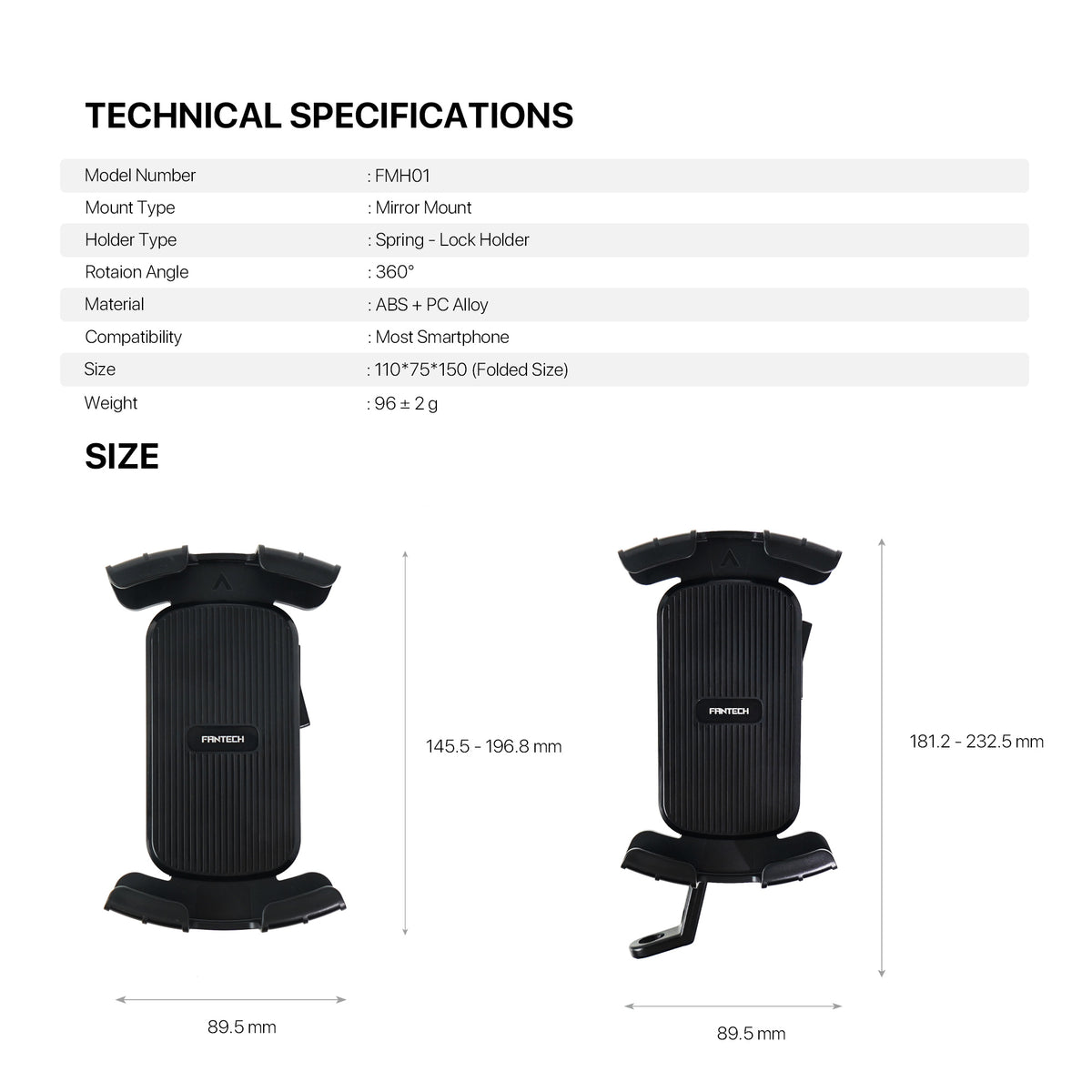 Apex Grip FMH01 Motorcycle Phone Holder