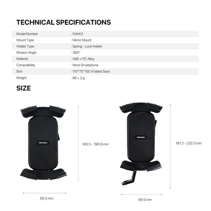 Apex Grip FMH01 Motorcycle Phone Holder