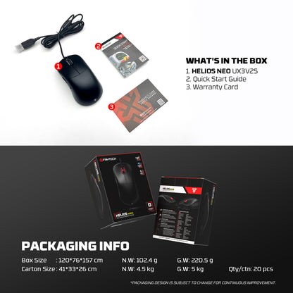 Fantech UX3V2S Helios Neo Gaming Mouse Pro Wired RGB