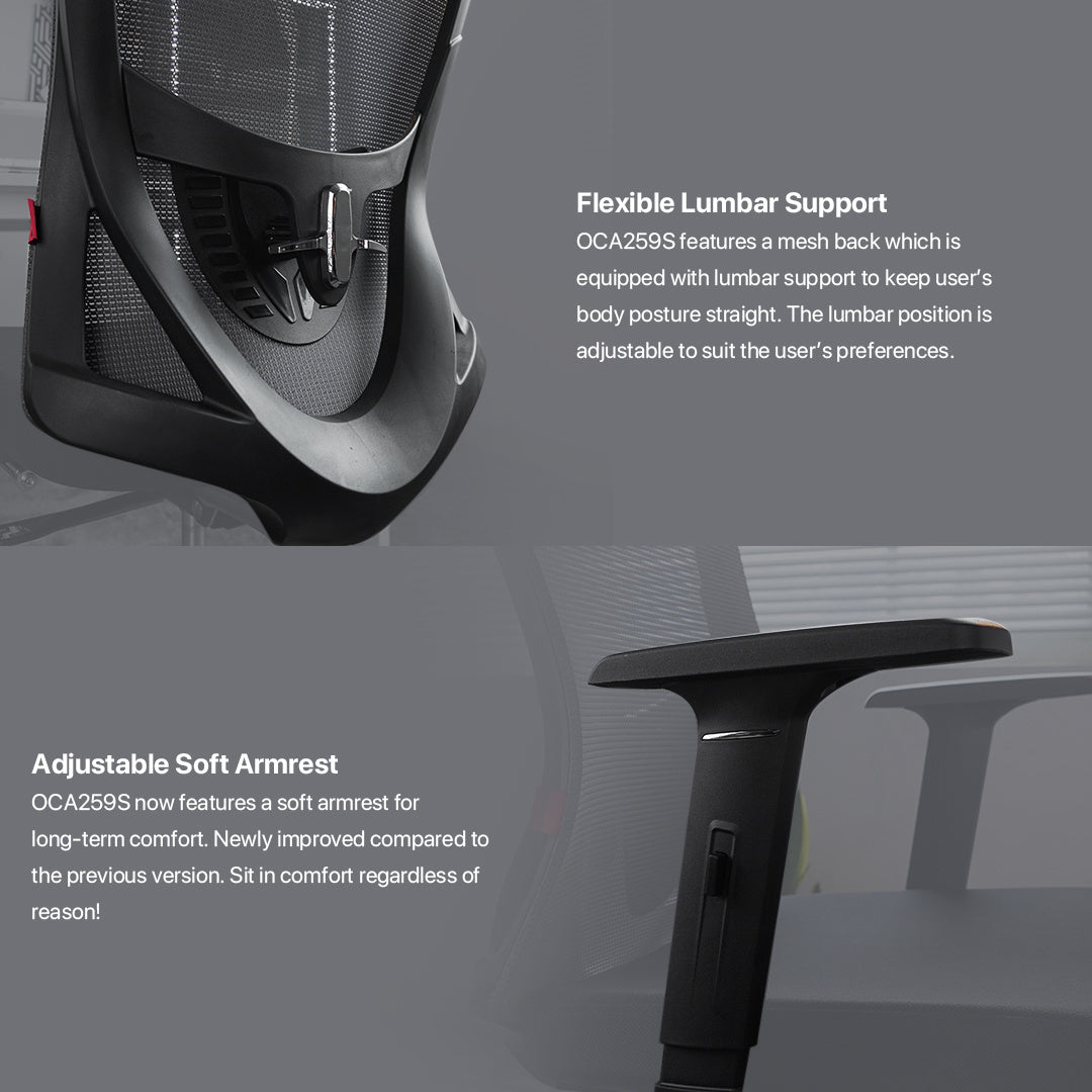 Fantech Kursi Kantor Kerja Jaring Premium Office Chair OCA259S