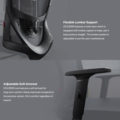 Fantech Kursi Kantor Kerja Jaring Premium Office Chair OCA259S