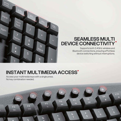 Fantech WKM71 Aera Wireless Ergonomic Keyboard and Mouse Combo
