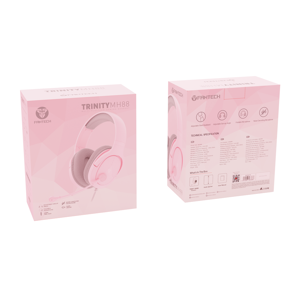 Fantech TRINITY MH88 Multiplatform Headset Gaming Mobile FREE SPLITTER - Fantech Indonesia