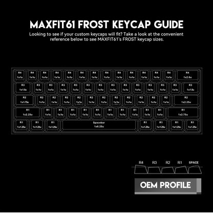 Fantech MAXFIT61 FROST Wired Keyboard Hotswap Gaming Mechanical RGB