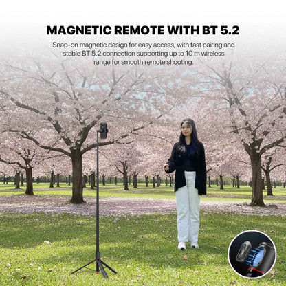 Fantech SS177 Selfie Stick Live Tripod Bluetooth Selfie 1.77m Aluminum Alloy Fill Light Rotatable 180° For Phones