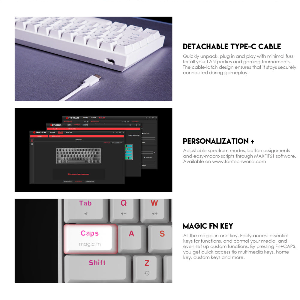 Keyboard Gaming 60% MAXFIT61 MK857 60% Keyboard Gaming Mechanical