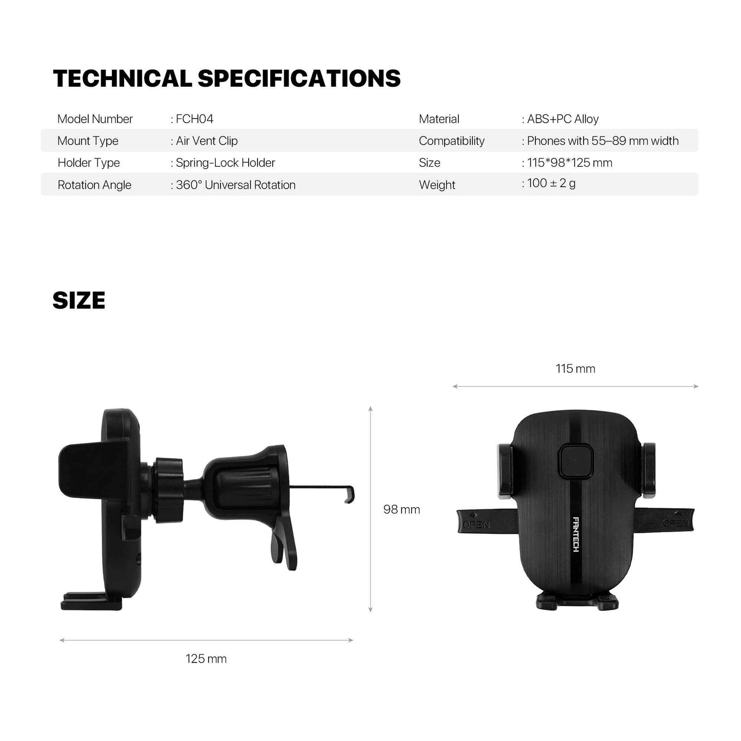 Fantech Car Phone Holder FCH04