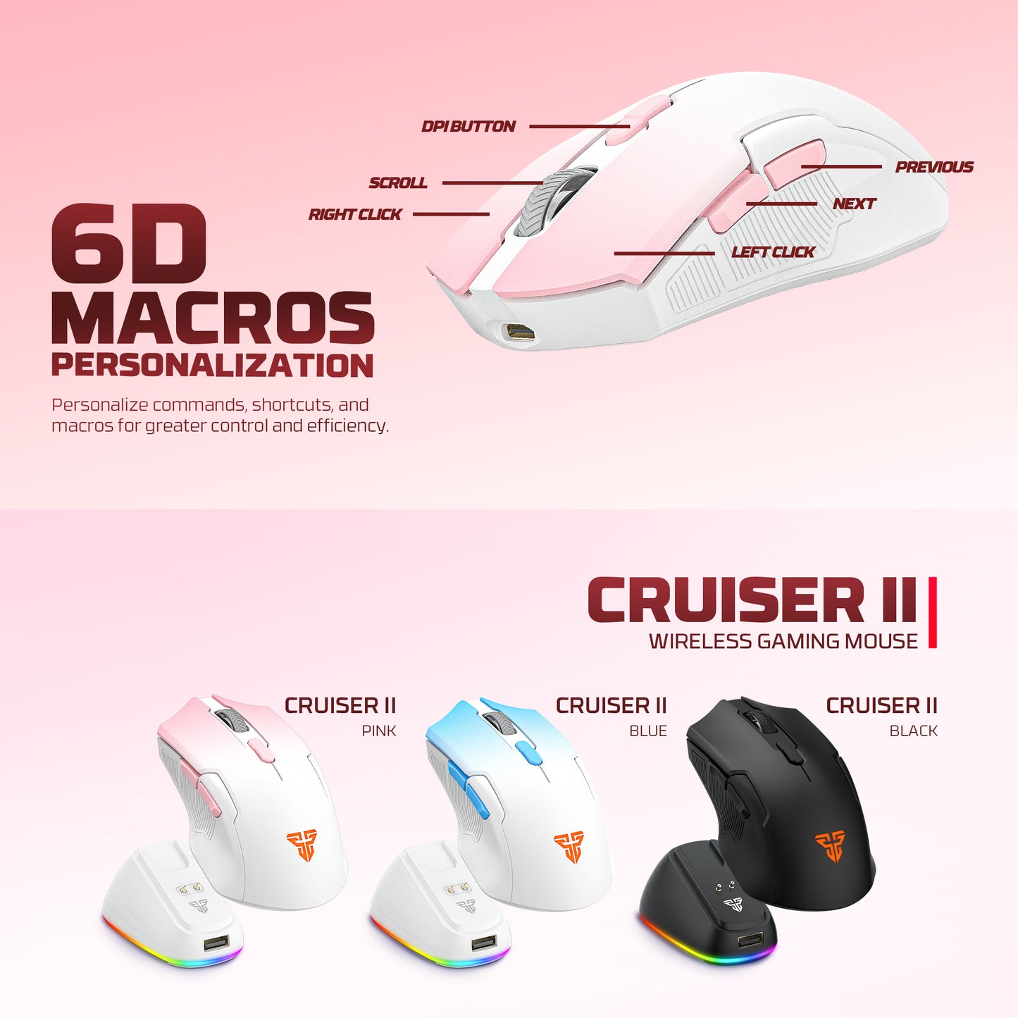 FANTECH CRUISER II WG11V2RD GAMING MOUSE
