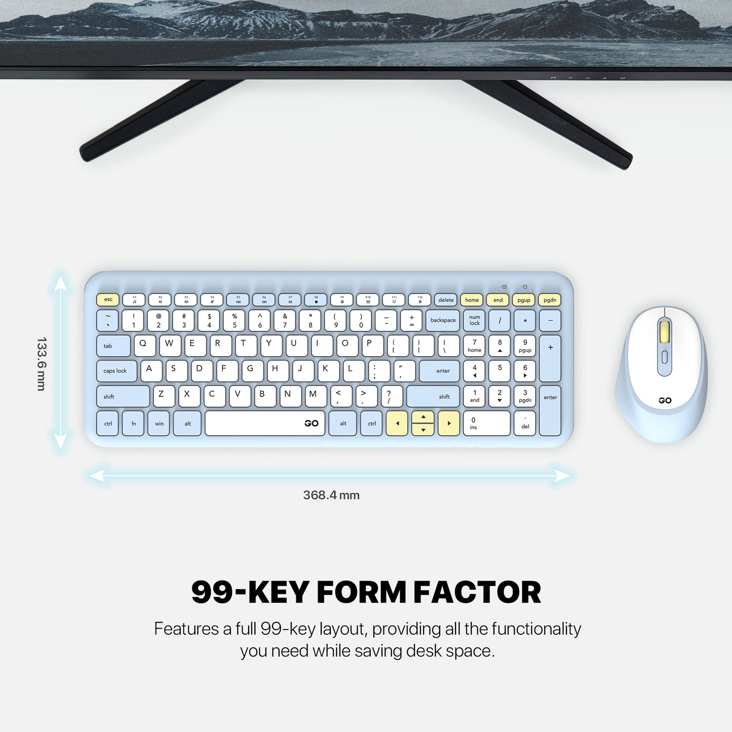 Fantech GO WK901 Combo Keyboard Mouse Wireless Ultra-Thin Silent