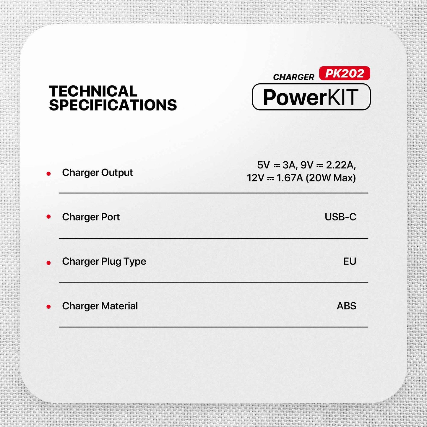 Charger Fantech PK202 Set Bundling Adaptor 20W Fast Charging Power Delivery With Braided Cable