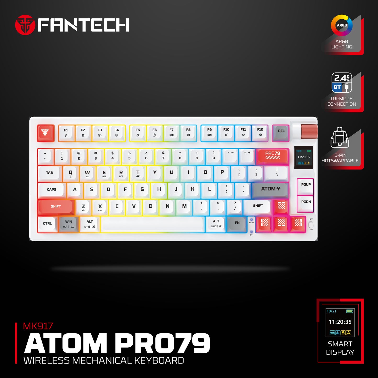ATOM PRO Keyboard hot swappable