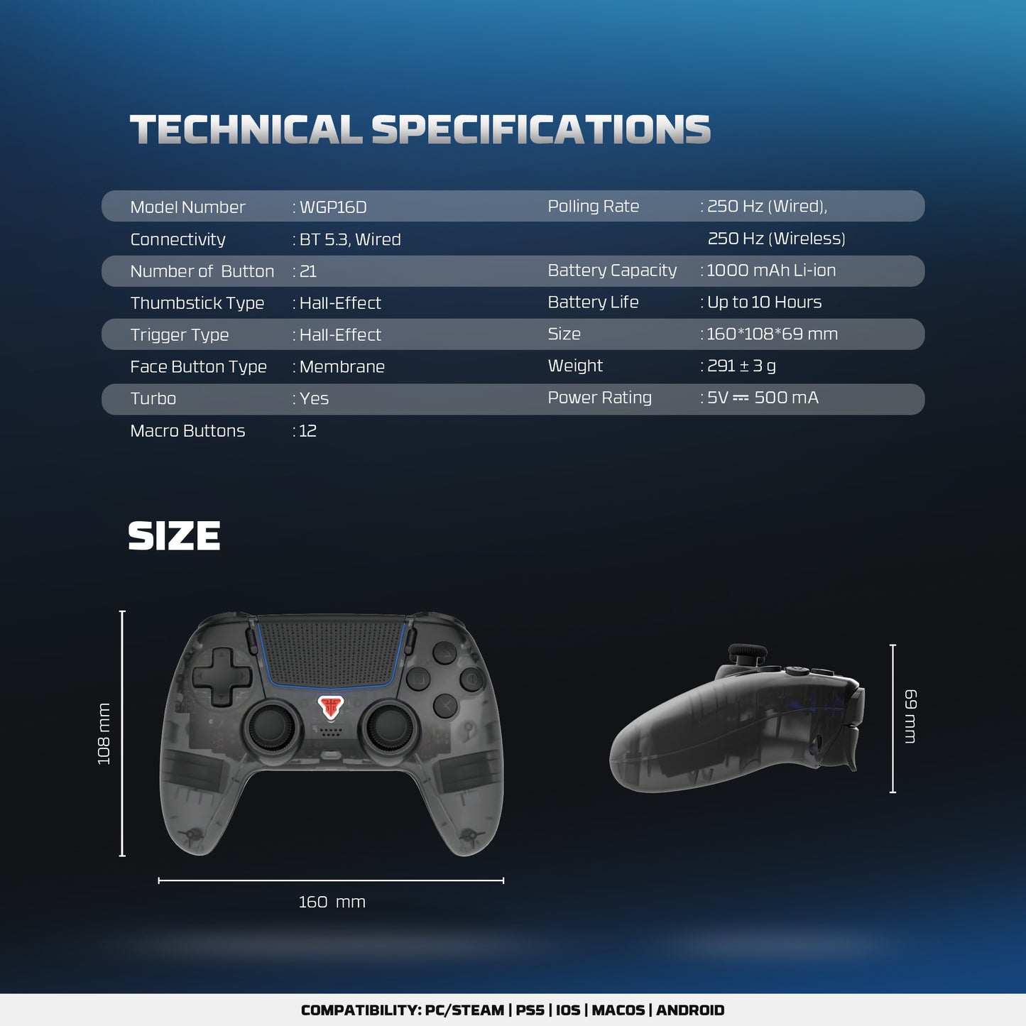 FANTECH NOVA II D WGP16D GAMEPAD