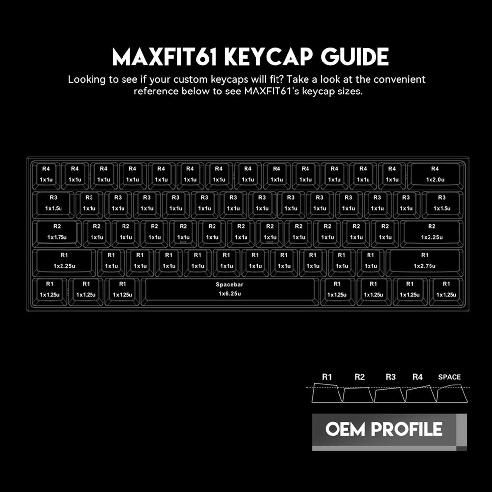 Keyboard Gaming 60% MAXFIT61 MK857 60% Keyboard Gaming Mechanical