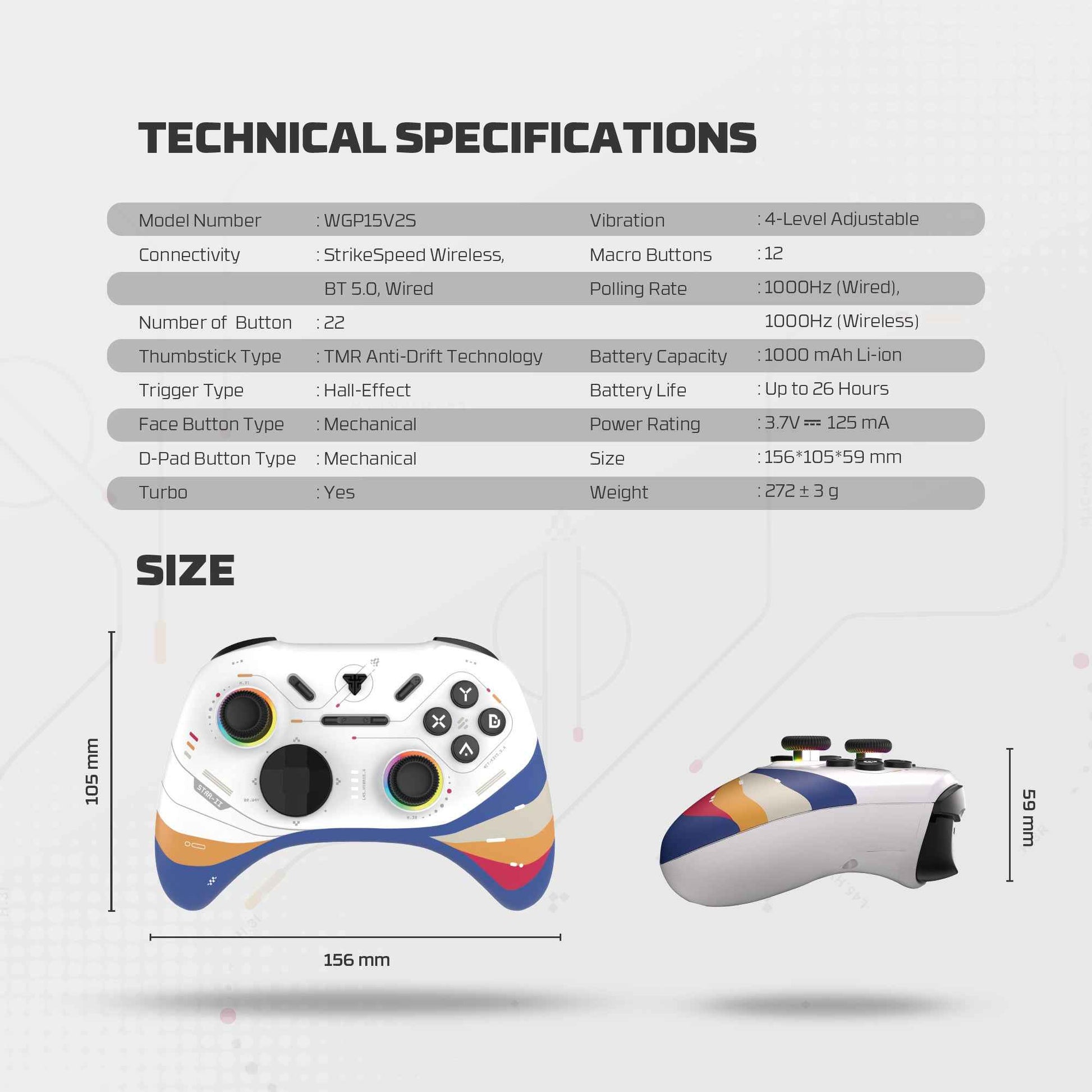WGP15V2S Star Two Bluetooth Gamepad