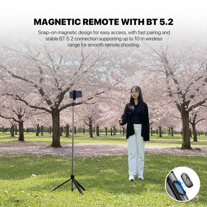 Fantech SS175 Selfie Stick Live Tripod Bluetooth Selfie 1.75m Stainless Steel Fill Light Rotatable 360° For Phones SS175