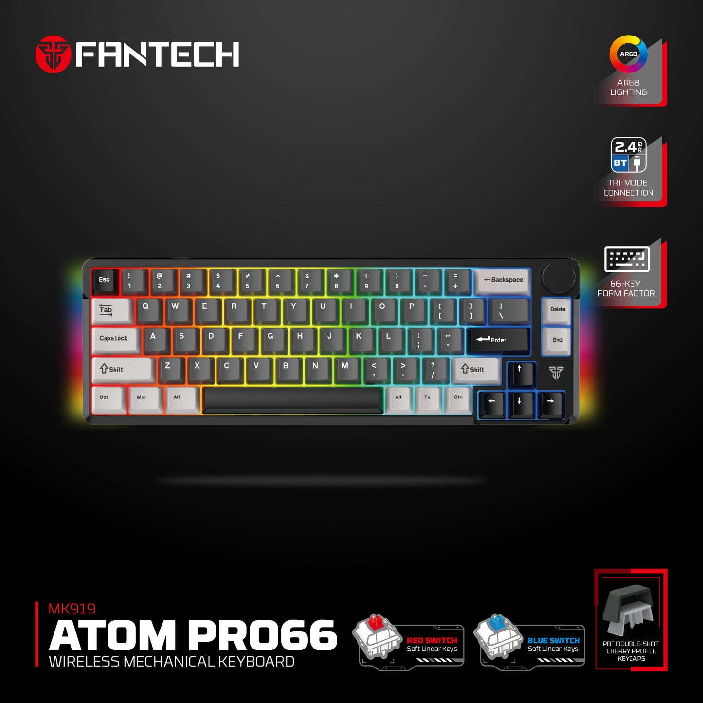 ATOM PRO66 MK919 Keyboard Gaming Terbaik