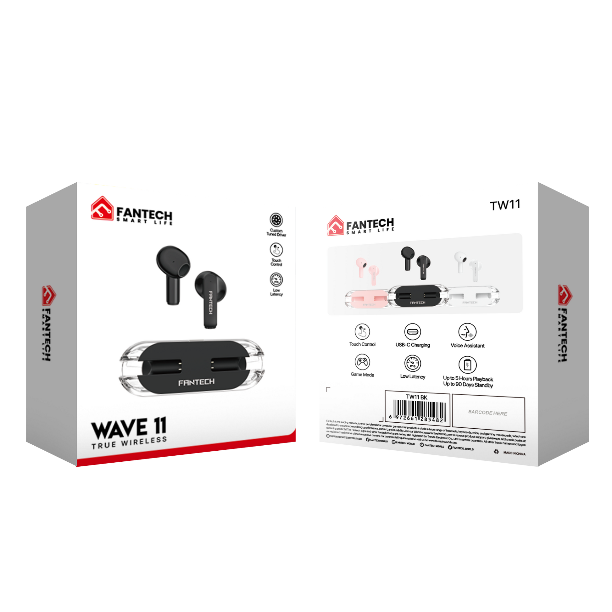 Fantech TWS WAVE Wireless Earphone Bluetooth TW11 & TW11V2 - Fantech Indonesia