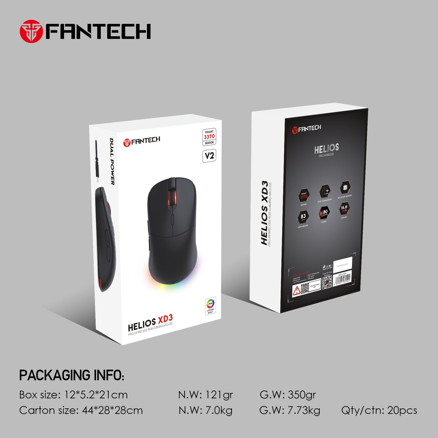 MOUSE GAMING PRO HELIOS XD3V2