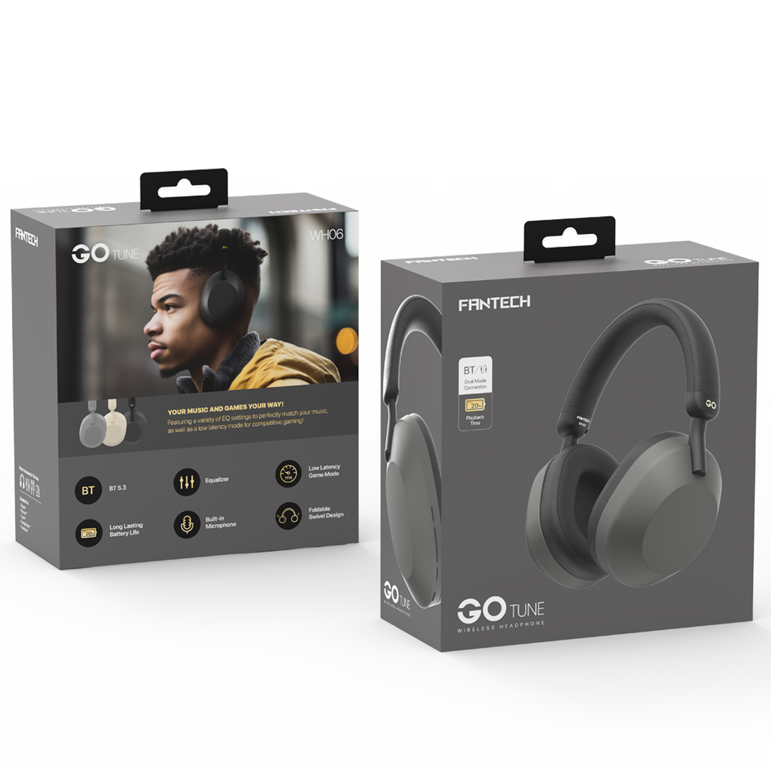 Fantech Headphone Bluetooth Dual Mode Headset Wireless GO Tune WH06
