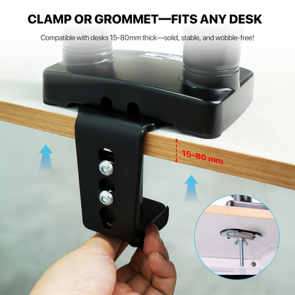 WORK STATION PRO MOUNT DUAL ARM MBD1 MONITOR BRACKET BLACK
