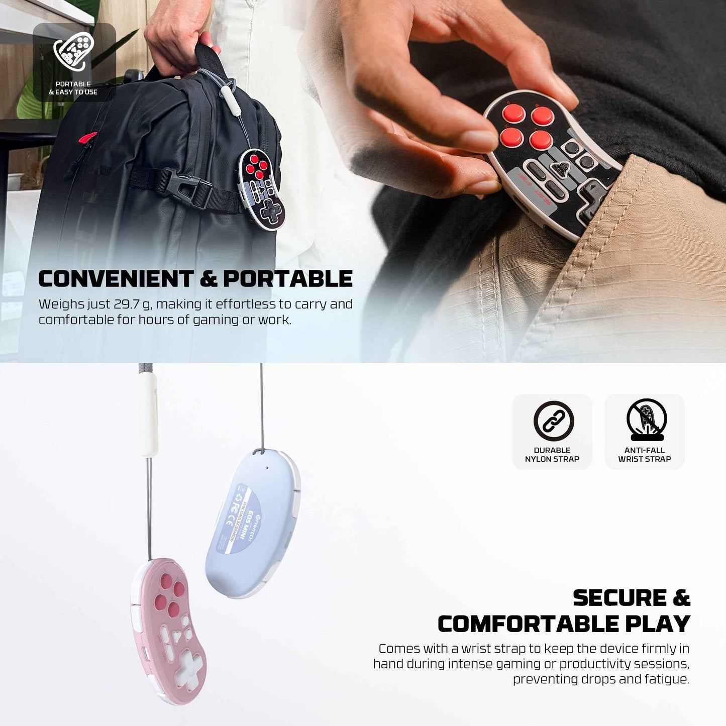 FANTECH POCKET SIZE MINI GAMEPAD WIRELESS EOS MINI WGP17