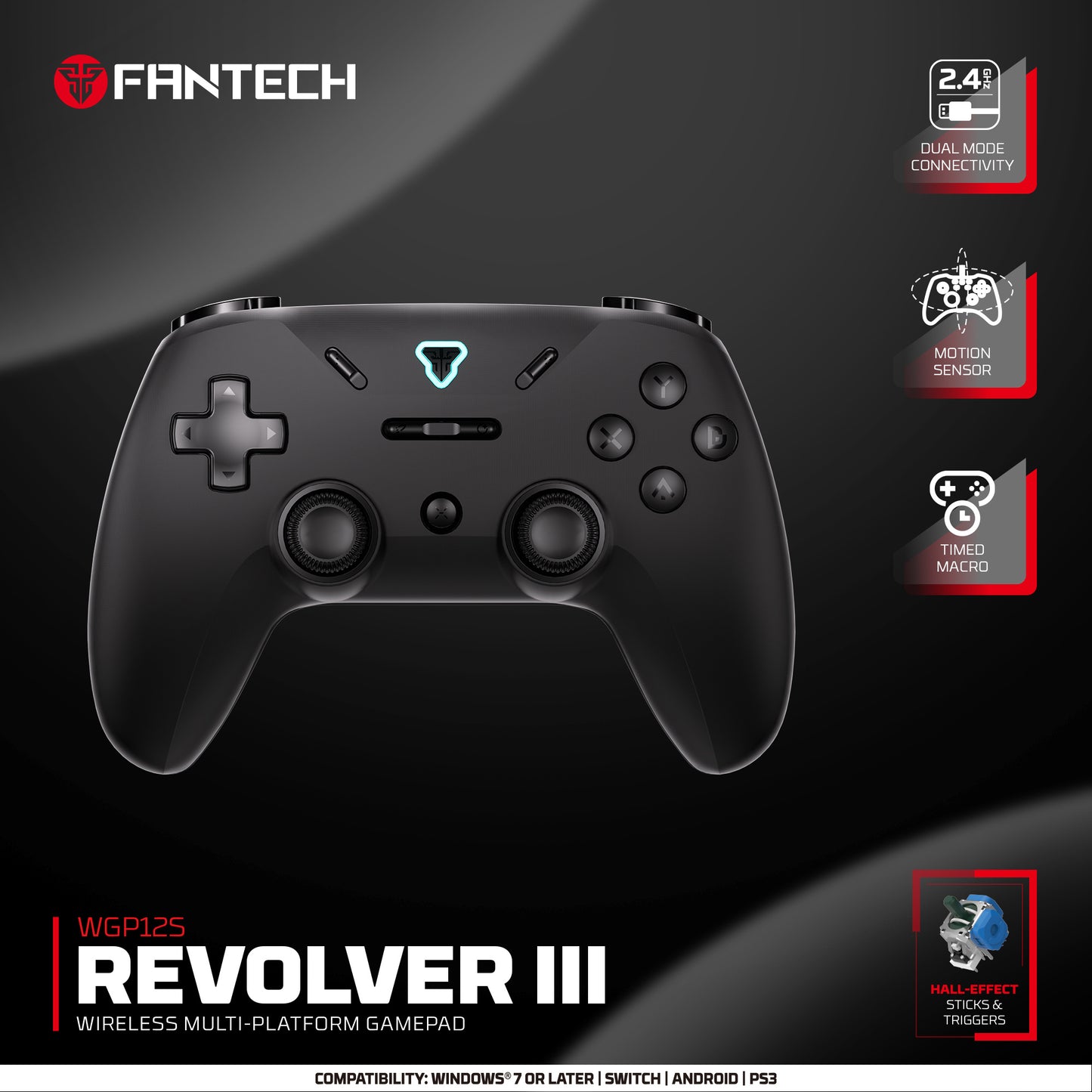 REVOLVER III WGP12S Gamepad HALL EFFECT