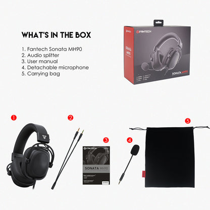 Fantech SONATA MH90 Headset Gaming Multiplatform FREE SPLITTER